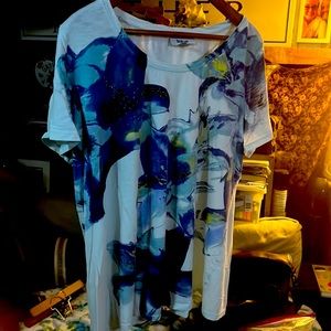 100% cotton rhinestone blouse